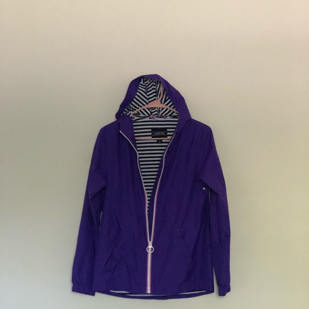 Purple raincoat
